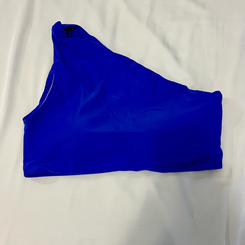 Summersalt The Ruched Sidestroke Bikini top, size 12, color hydrangea.